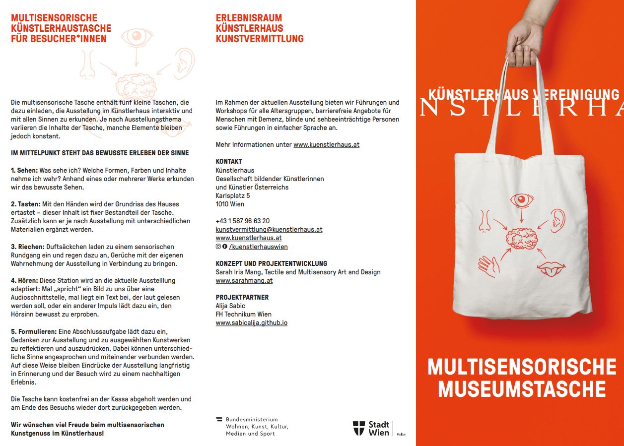 Flyer für multisensorische Museumstasche