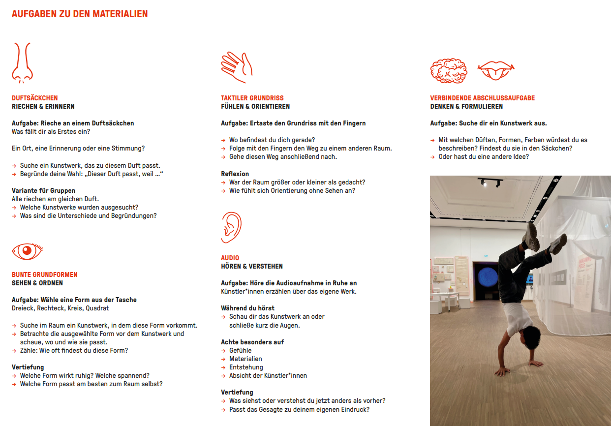 Flyer zur multisensorischen Museumstasche