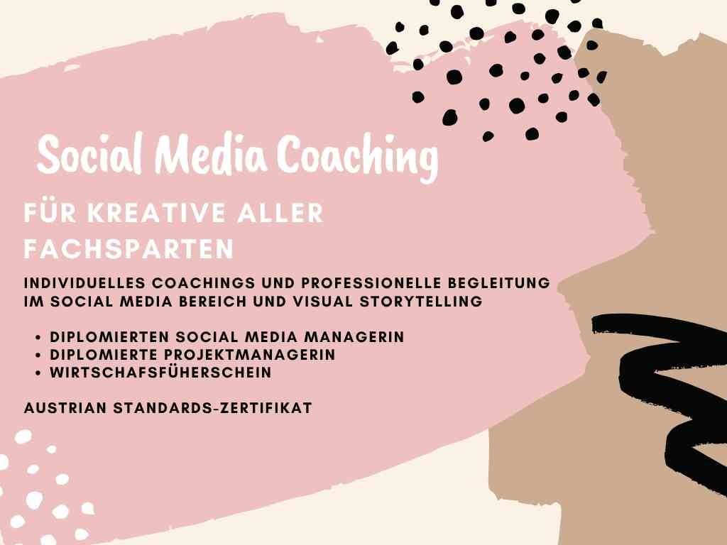 Social Media Coaching und Podcastbegleitung visuelle Präsentation meines Angebots